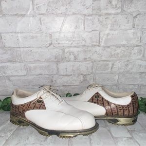 Footjoy dryjoys alligator print golf shoes Men’s 10.5